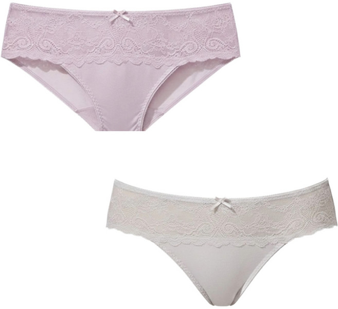 La Felino 愛慕系列三角褲 2件組, 粉紅色 + 卡其色