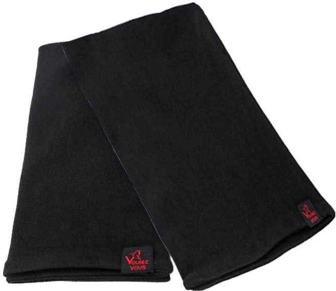 불레부 방한용 프리미엄 기모 넥워머, 블랙, 2개