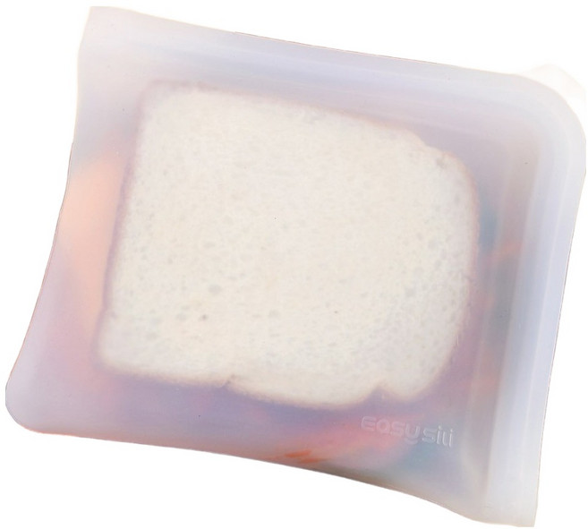 이지실리 실리콘 다용도 샌드위치 밀폐 지퍼백, 화이트, 1개