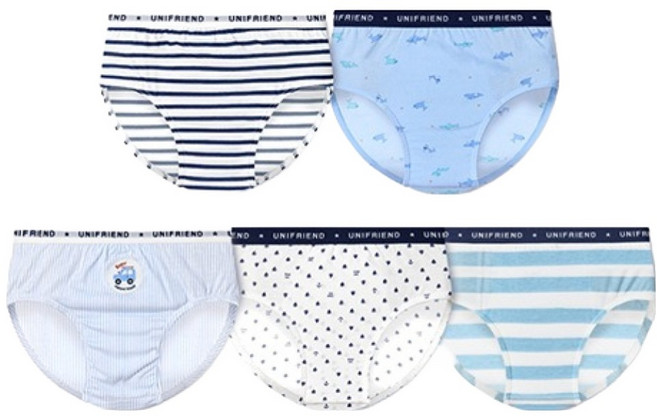 유니프랜드 익스플로어 면 삼각팬티 5종 세트