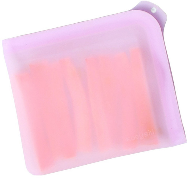 이지실리 실리콘 다용도 샌드위치 밀폐 지퍼백, 퍼플, 1개