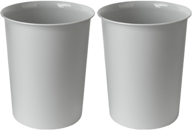 문일케미칼 코지 오픈 휴지통 8L x 2p, GRAY