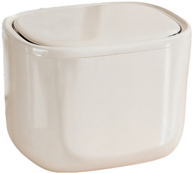 썬앤드림 깔끔한 냄새차단 미니 휴지통, 크림 화이트