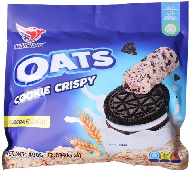 YINGPAI 오츠쿠키크리스피 초코맛, 400g