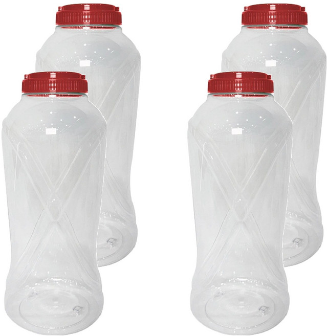 대경페트산업 SH 소주 적색캡 페트 담금주병, 4개, 5L