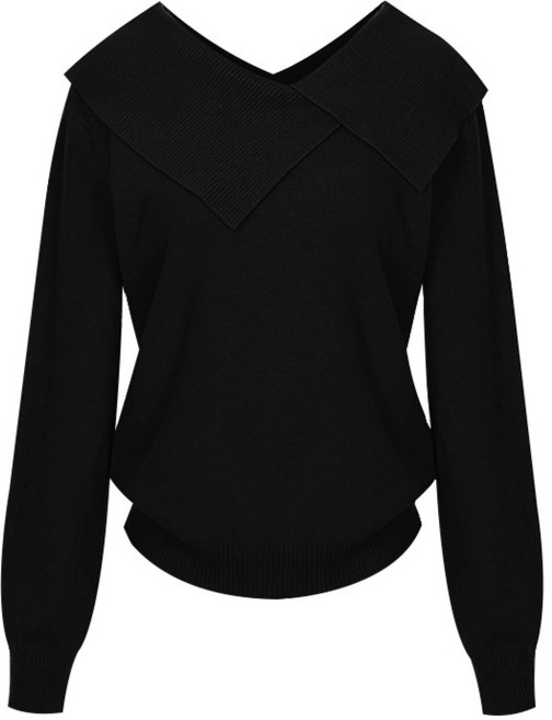 티뷰 스너그 겹카라 니트 V6A-CKN012