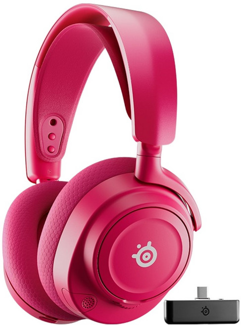 스틸시리즈 Arctis Nova 7X Gen 2 듀얼 무선 게이밍 헤드셋, 61760, 마젠타