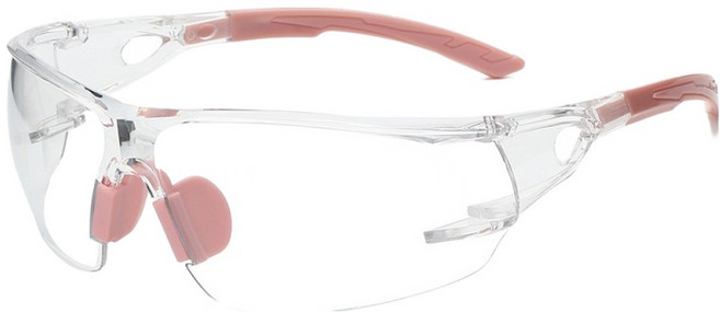 오버코드 파스텔 사이클링 야외 운동 눈 보호 고글형 선글라스 BRP3160, 투명핑크, 1개