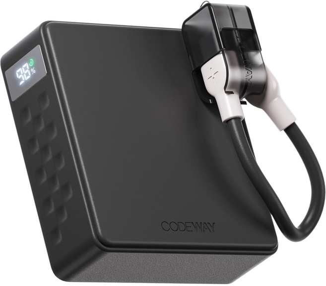 코드웨이 미니 고속충전 보조배터리 10000mAh + C타입 초고속충전 케이블, 블랙