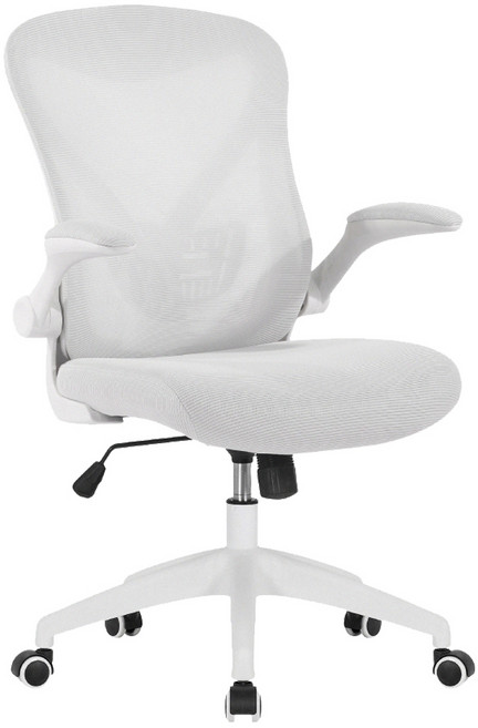 E-home Bruno布魯諾網布可旋轉扶手電腦椅 EFC114A-wht, 白色