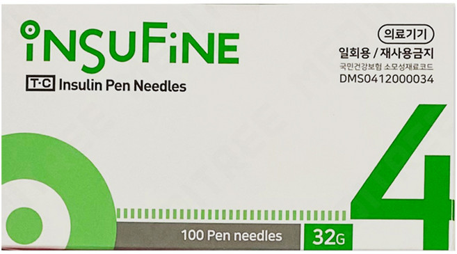 인슈파인 펜니들 4mm, 1개, 100개입