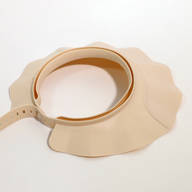 다온베이비랩 길이조절 유아용 샴푸캡, 베이지, 1개