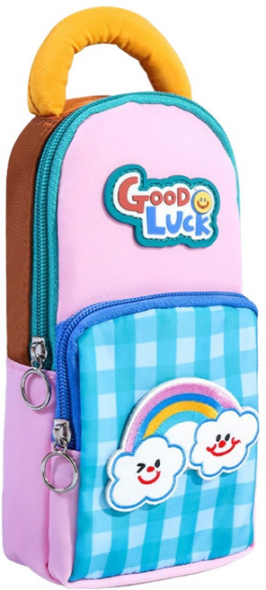 아트조이 레인보우 세로형 대용량 다용도 필통, 무지개, 1개