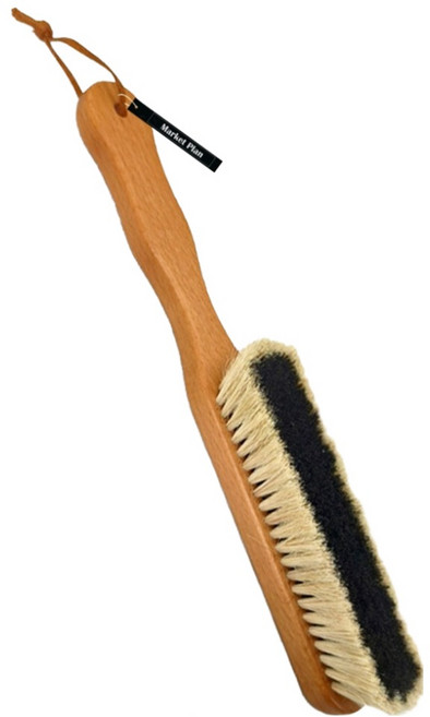 마켓플랜 캐시미어 코트 먼지제거 빗 브러쉬 솔, 우드, 1개