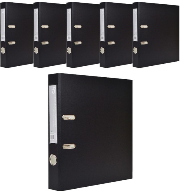 에코청운 에코 레버아치 바인더 2공 A4 5cm, 검정, 6개