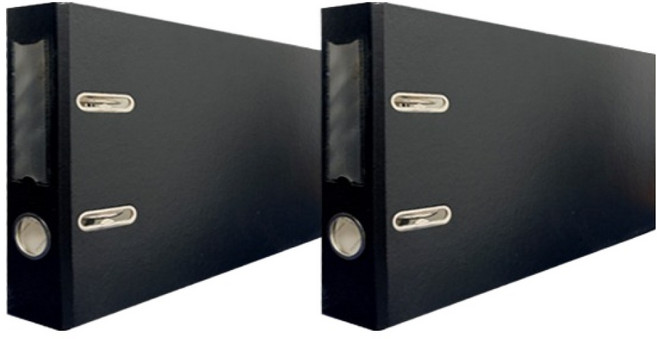 에코청운 에코 레버아치 가로형 바인더 2공 A4 5cm, 검정, 2개