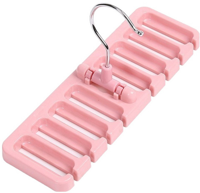 빈티코너 넥타이 벨트 정리대 스몰, 핑크, 1개