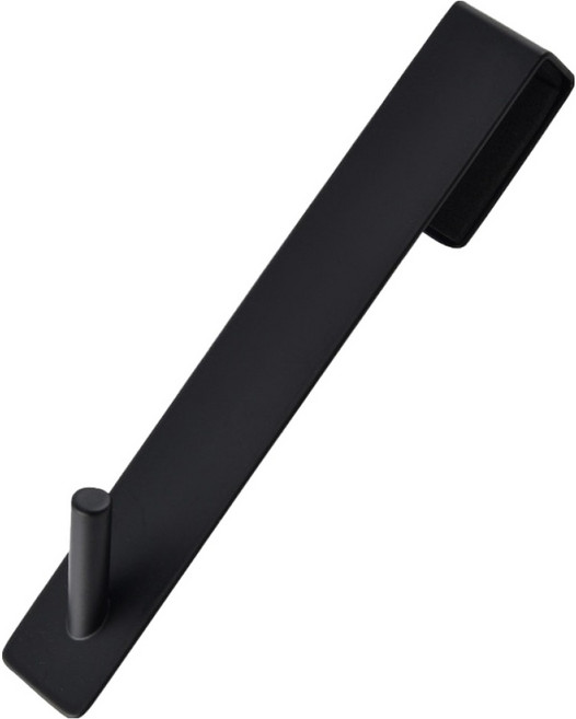 빈티코너 다용도 걸이 도어 훅 행거 76g 16 x 2.5 cm, 블랙, 1개