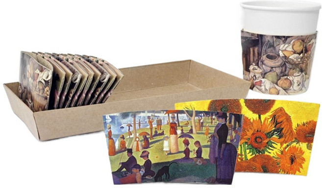 10/13 명화 20종 컵홀더 랜덤발송, 1개, 100개입