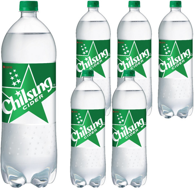 칠성사이다 탄산음료, 1.8L, 6개