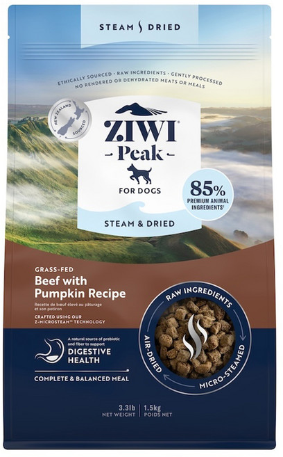 ZIWI Peak 滋益巔峰 全齡犬 微蒸熟成85%鮮肉糧 草飼牛, 1個, 1.5kg, 牛肉