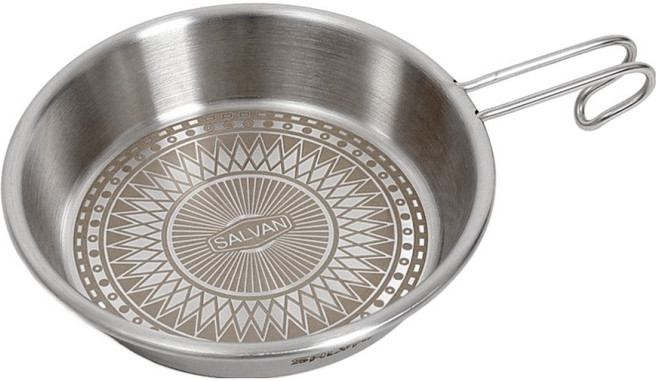 살반 시에라 접시형 캠핑컵 280ml, 실버, 1개