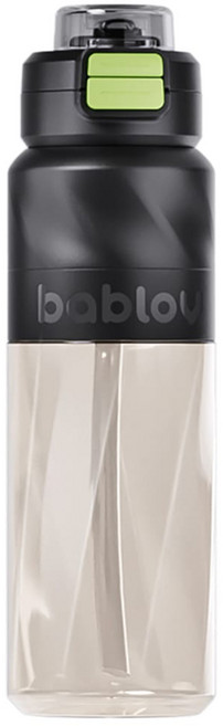 bablov 花伴森 PPSU律動大容量水壺, 深邃黑, 1.1L, 1個