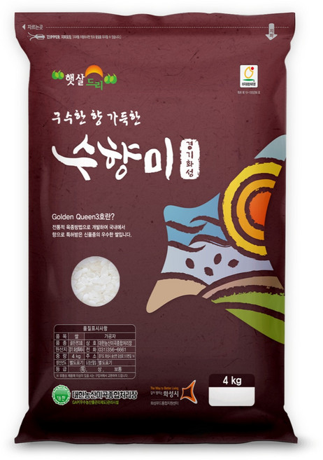 수향미 골든퀸 3호 백미 특등급, 4kg, 1개