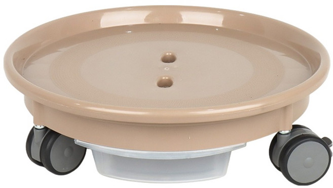 갑조네 로라원형물받이 이동식 화분 받침대, 모카, 1개