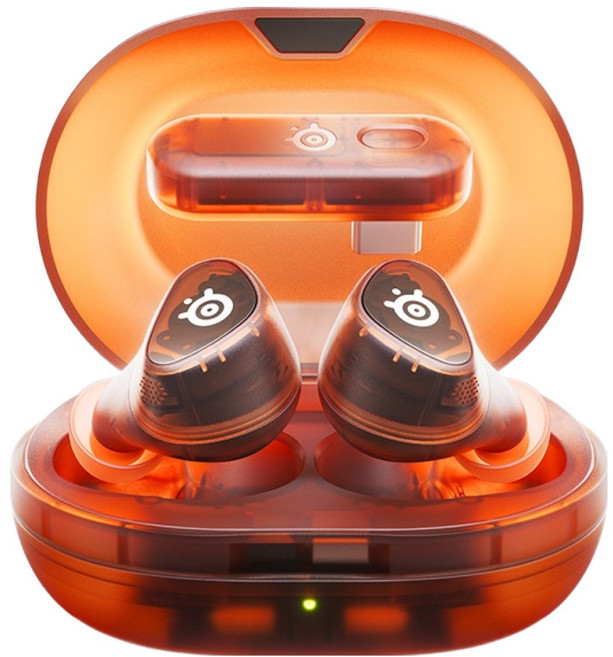 스틸시리즈 무선 게이밍 이어폰 Arctis Gamebuds 61683 오렌지 40시간 액티브노이즈캔슬링(ANC) 방수가능