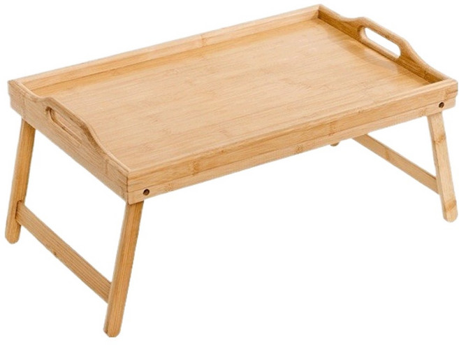 다나셀 침대 접이식 손잡이 테이블, 우드