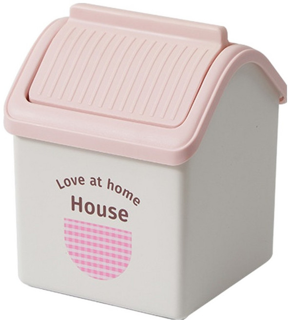 썬앤드림 러브앳홈 파스텔 홈 오피스 미니 휴지통, 핑크