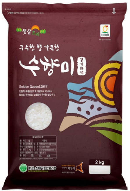 수향미 2026년산 햅쌀 골든퀸 3호 백미 특등급, 2kg, 1개