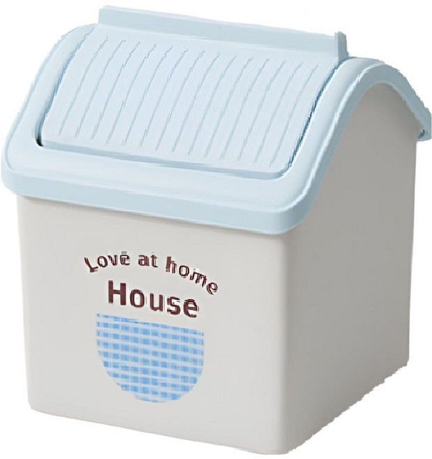썬앤드림 러브앳홈 파스텔 홈 오피스 미니 휴지통, 블루