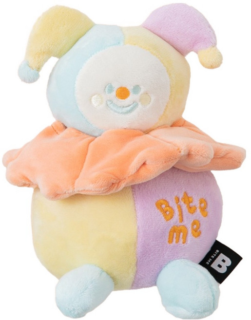 바잇미 강아지 삐에로 노즈워크 장난감, 노랑핑크, 1개