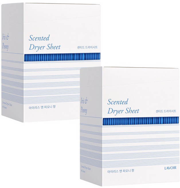 라브아 센티드 퍼퓸 드라이시트 아이리스 앤 피오니 본품, 40개입, 2개