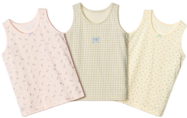 unifriend 蝴蝶結棉質背心3件組