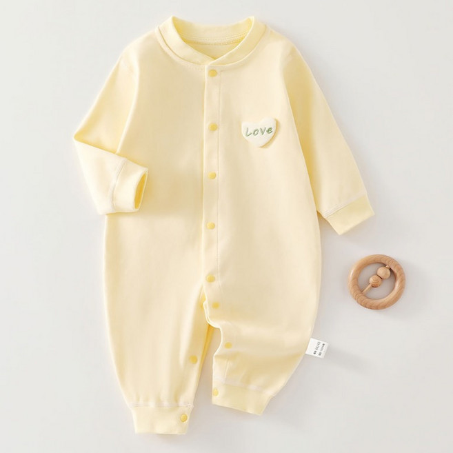 스타도어 신생아용 하트 패치 풀스냅 우주복