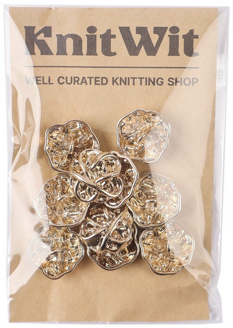 니트위트 노팅단추 18mm, 골드, 1개