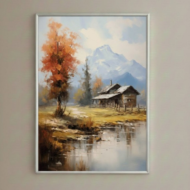 UV 아크릴 인쇄기법 수채화NO7, 실버