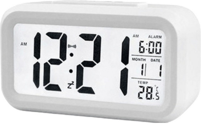 벤홈 스마트 무음 발광 알람시계, 화이트