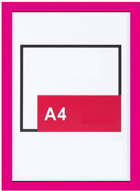 썬앤드림 A4 A3 자석 프레임 문서 브로셔 디스플레이 액자, 1개, A4 핑크