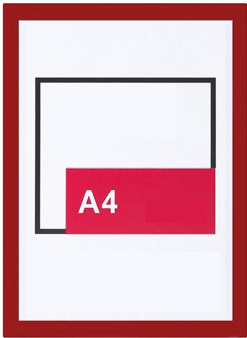 썬앤드림 A4 A3 자석 프레임 문서 브로셔 디스플레이 액자, 1개, A4 레드