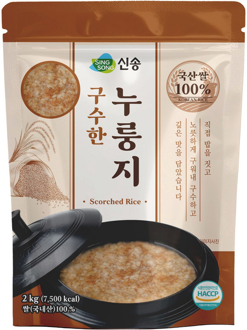 신송 국내산 구수한 누룽지, 2kg, 1개