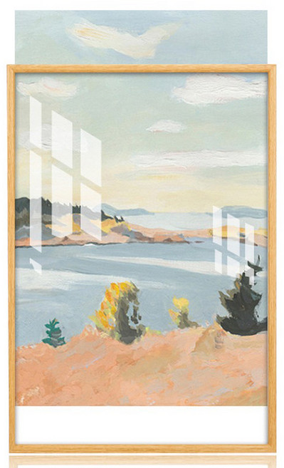 Sun & Dream A4 證件 海報 照片 展示板 相框 直式, 1個, 櫻桃木色