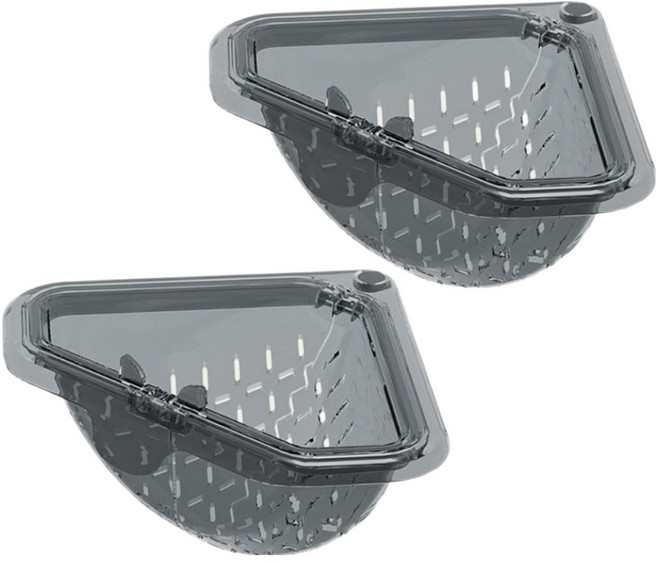 라임리빙 자석고정 싱크대 음식물 쓰레기 거름 물빠짐 바구니, 그레이, 2개