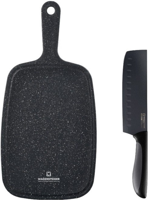 바겐슈타이거 블랙 칼도마 2종 세트, 1세트, 야채 식도 + 마블 핸디도마 소