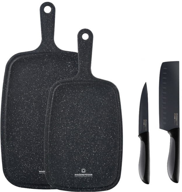 바겐슈타이거 블랙 칼도마 4종 세트, 1세트, 과도 유틸리티 + 야채 식도 + 마블 핸디도마 소 + 마블 핸디도마 대