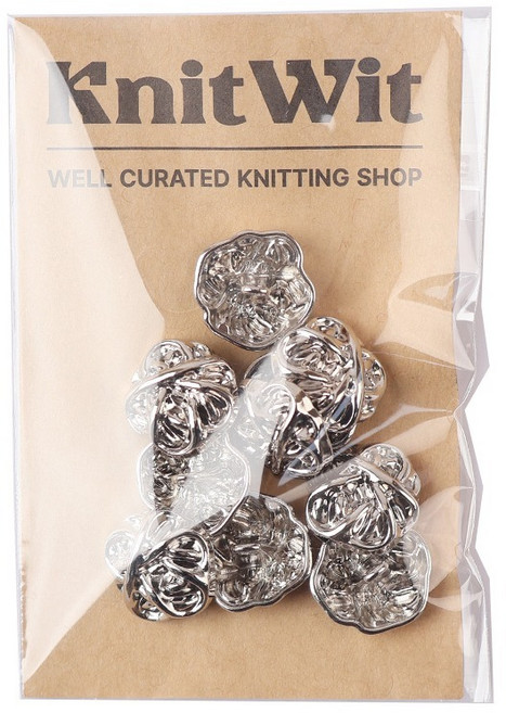 니트위트 노팅단추 18mm, 실버, 1개