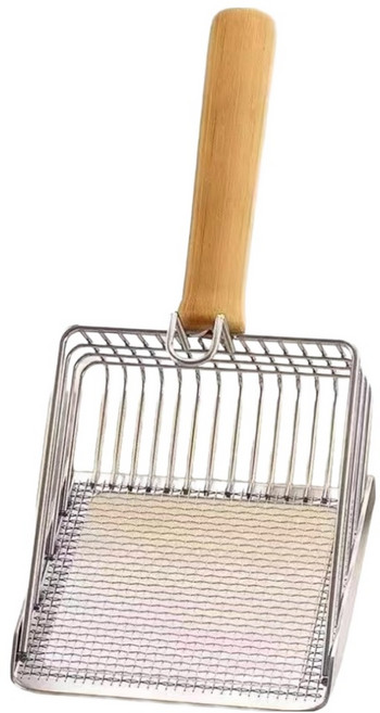 코모스코 고양이 깔끔정리 배변 모래 삽, 실버, 1개